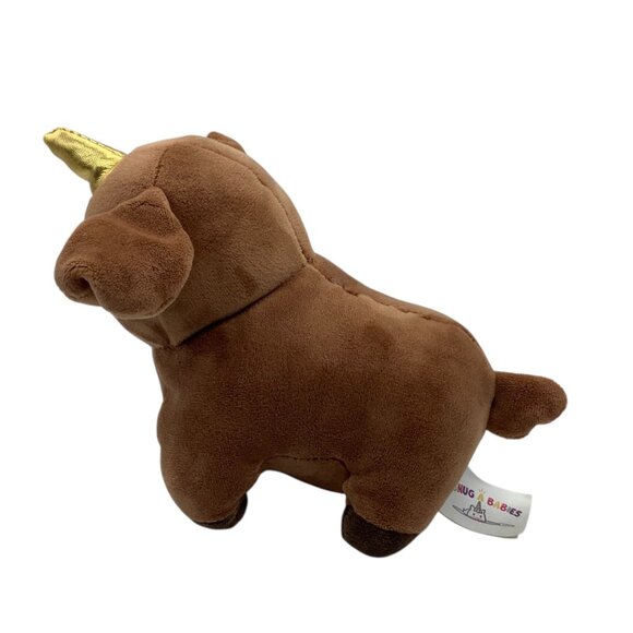 Snug A Babies Pixie Crush Dog Unicorn Brown Dogicorn 5" Plush Stuffed Animal - Picture 4 of 9